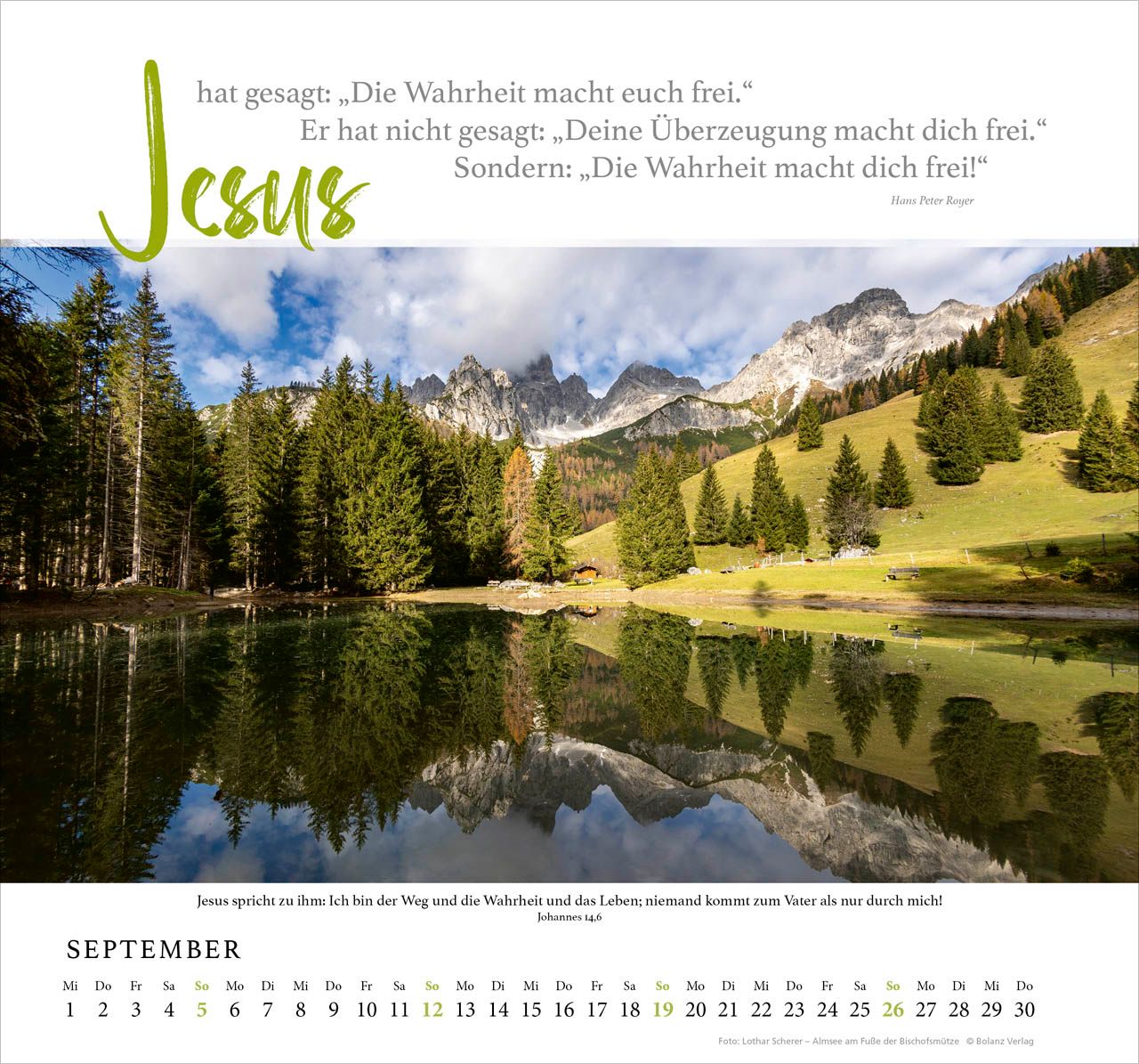 Wandkalender - Fels meiner Stärke 2027 Wandkalender