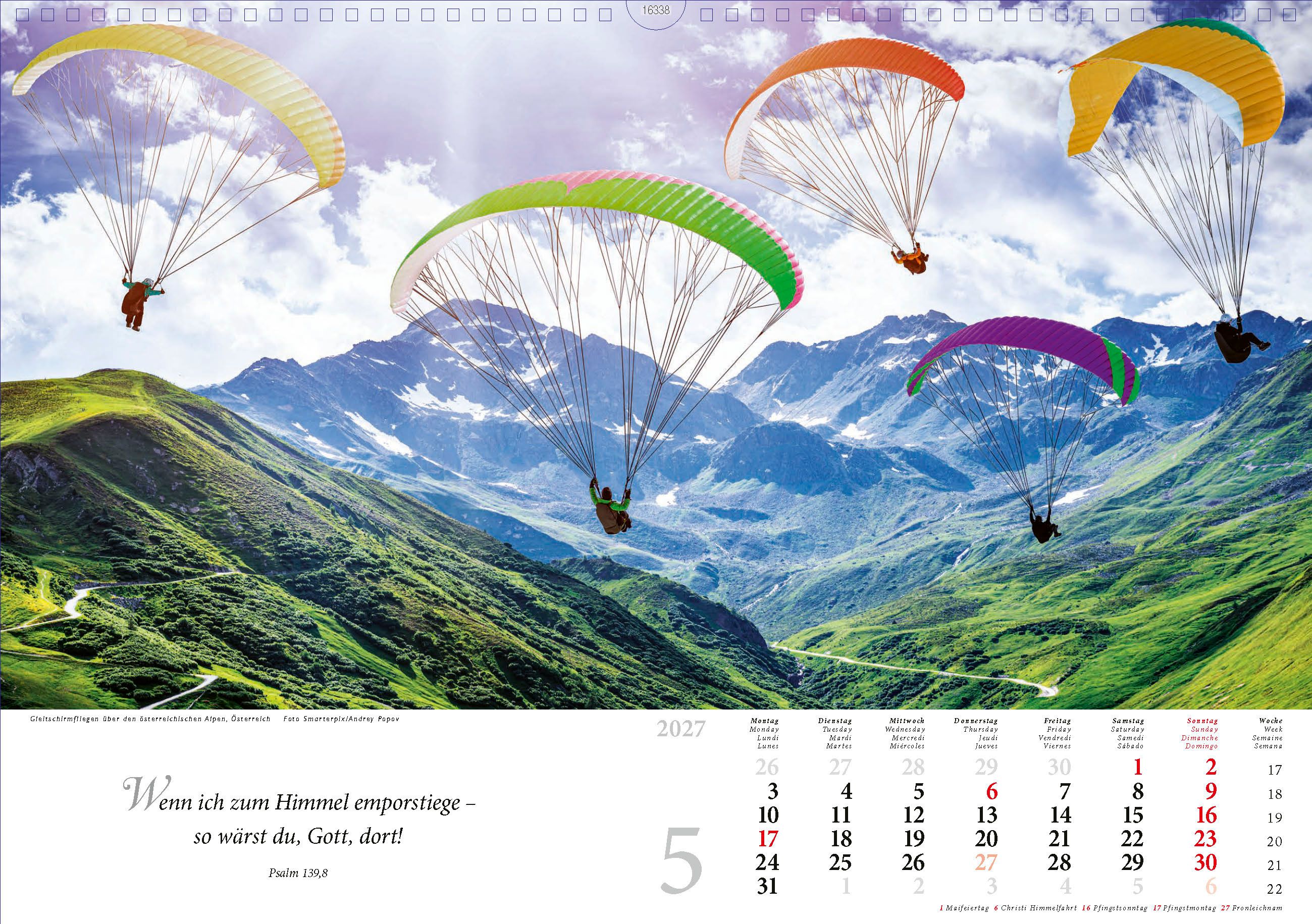Wandkalender - Lobet, ihr Berge, den Herrn 2027