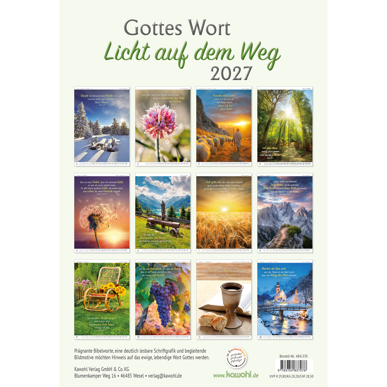 Wandkalender - Gottes Wort - Licht auf dem Weg 2027