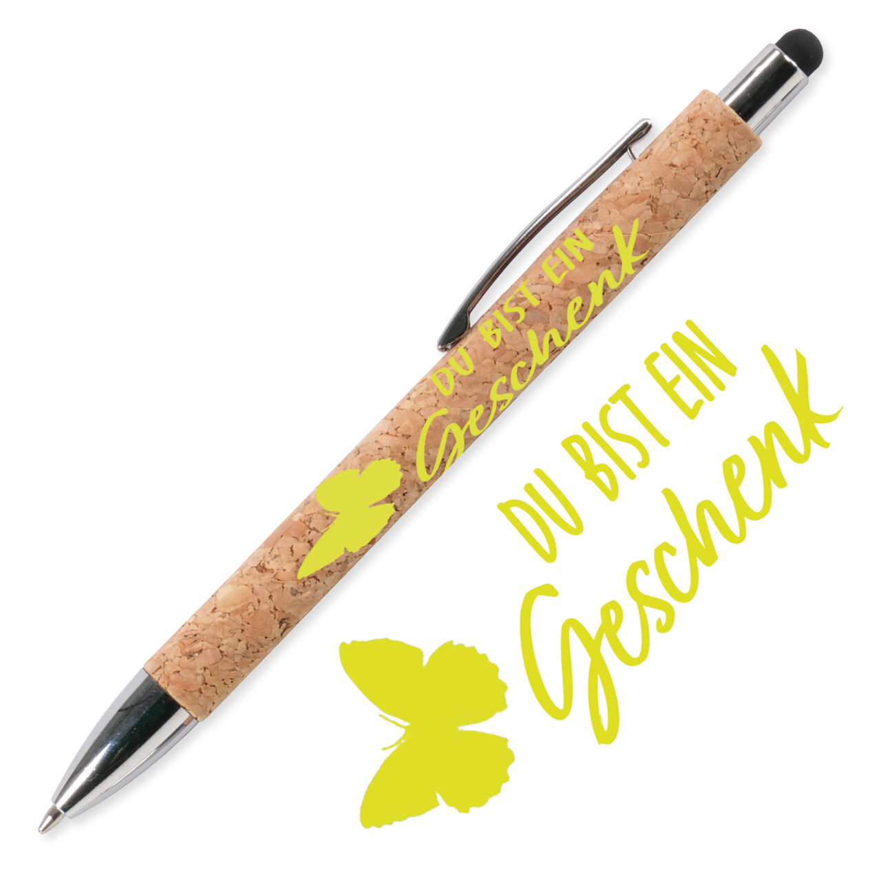 Kugelschreiber - Du bist ein Geschenk - Schmetterling Grafik