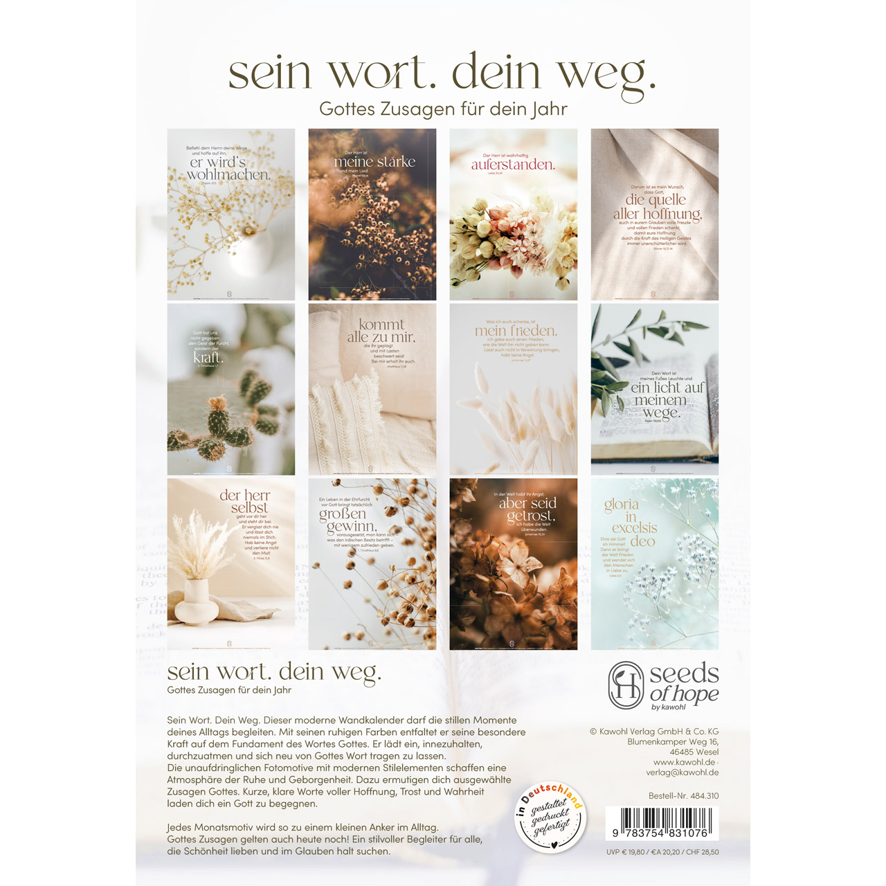 Wandkalender - Sein Wort. Dein Weg. 2027