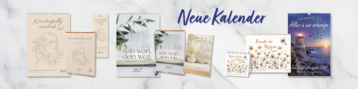 Wunderschöne Kalendervielfalt 2027: Neue Designs für jeden Geschmack, von Naturmotiven bis inspirierenden Sprüchen.