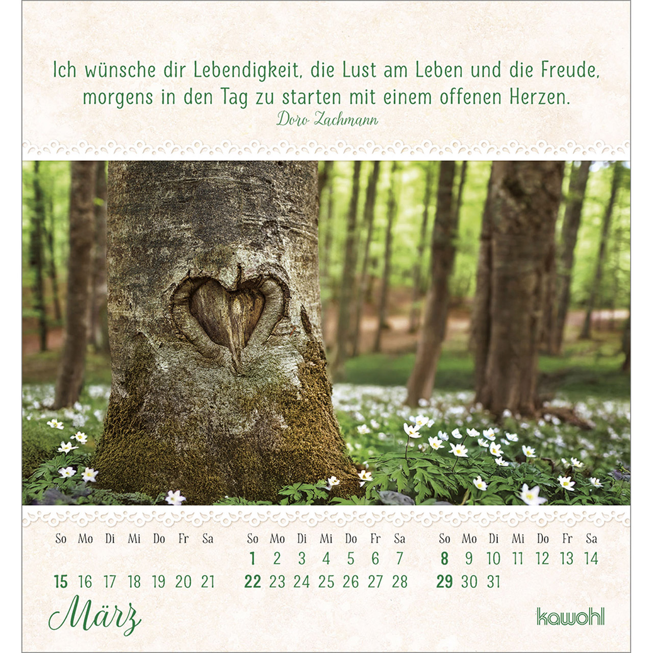 Tischkalender - Von Herzen ein gutes Jahr 2026