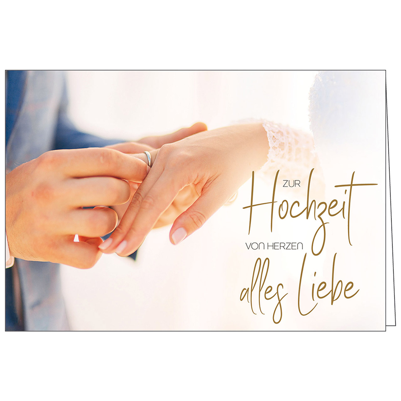 Zur Hochzeit von Herzen alles Liebe