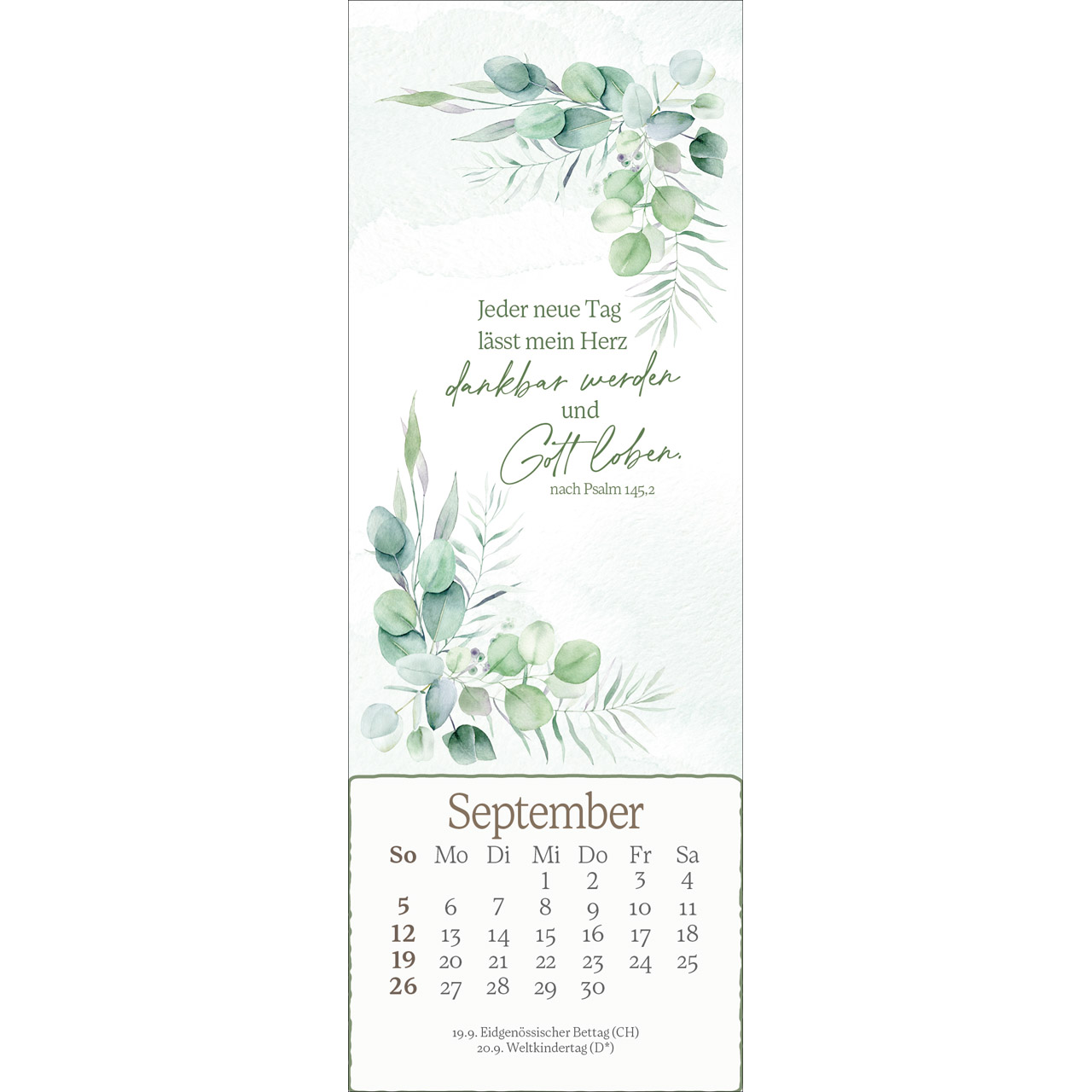 Lesezeichenkalender - Vor dich leg ich, was mich bewegt 2027
