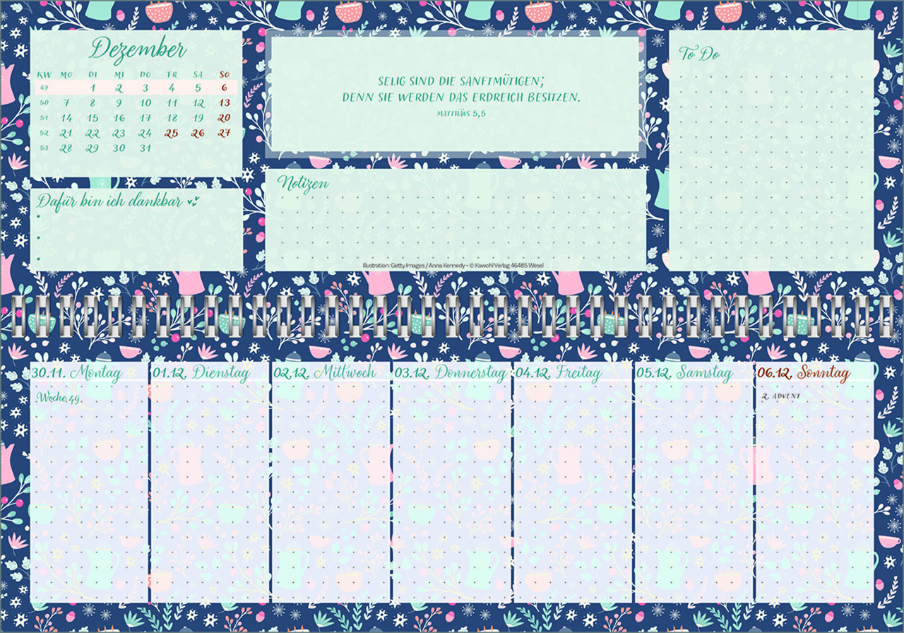 Tischkalender - Meine fröhlich-bunte Segenswoche 2026