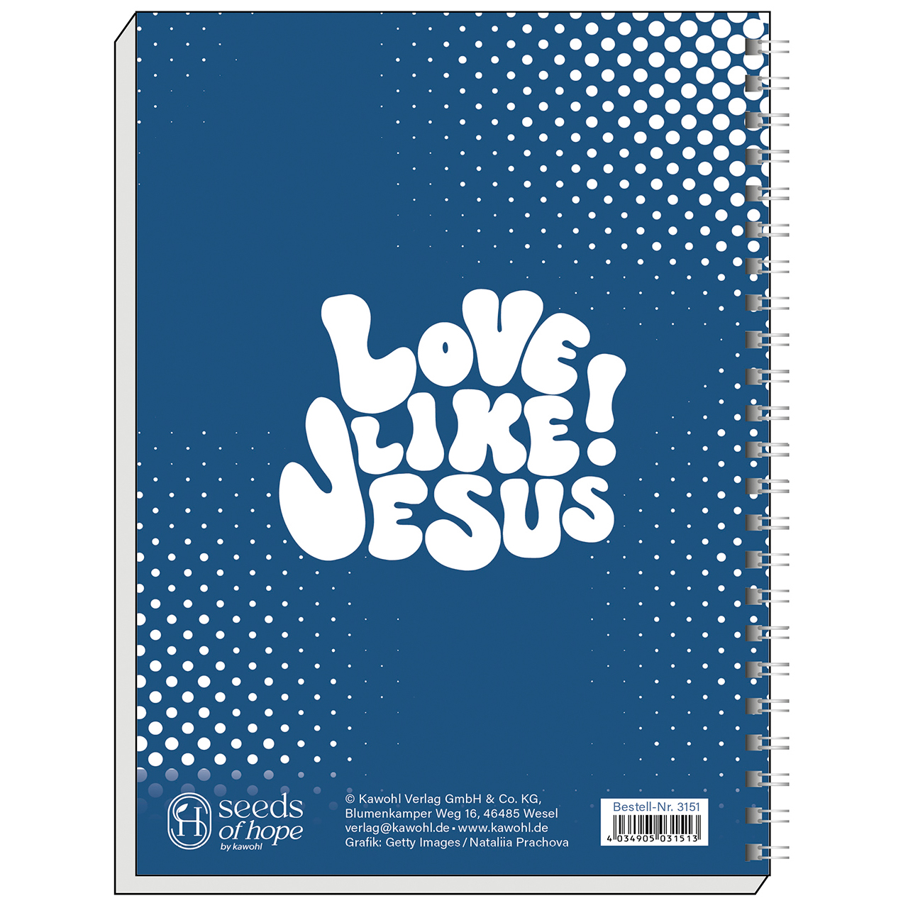 Notizbuch - Love like Jesus! - Bubble Font Punkte