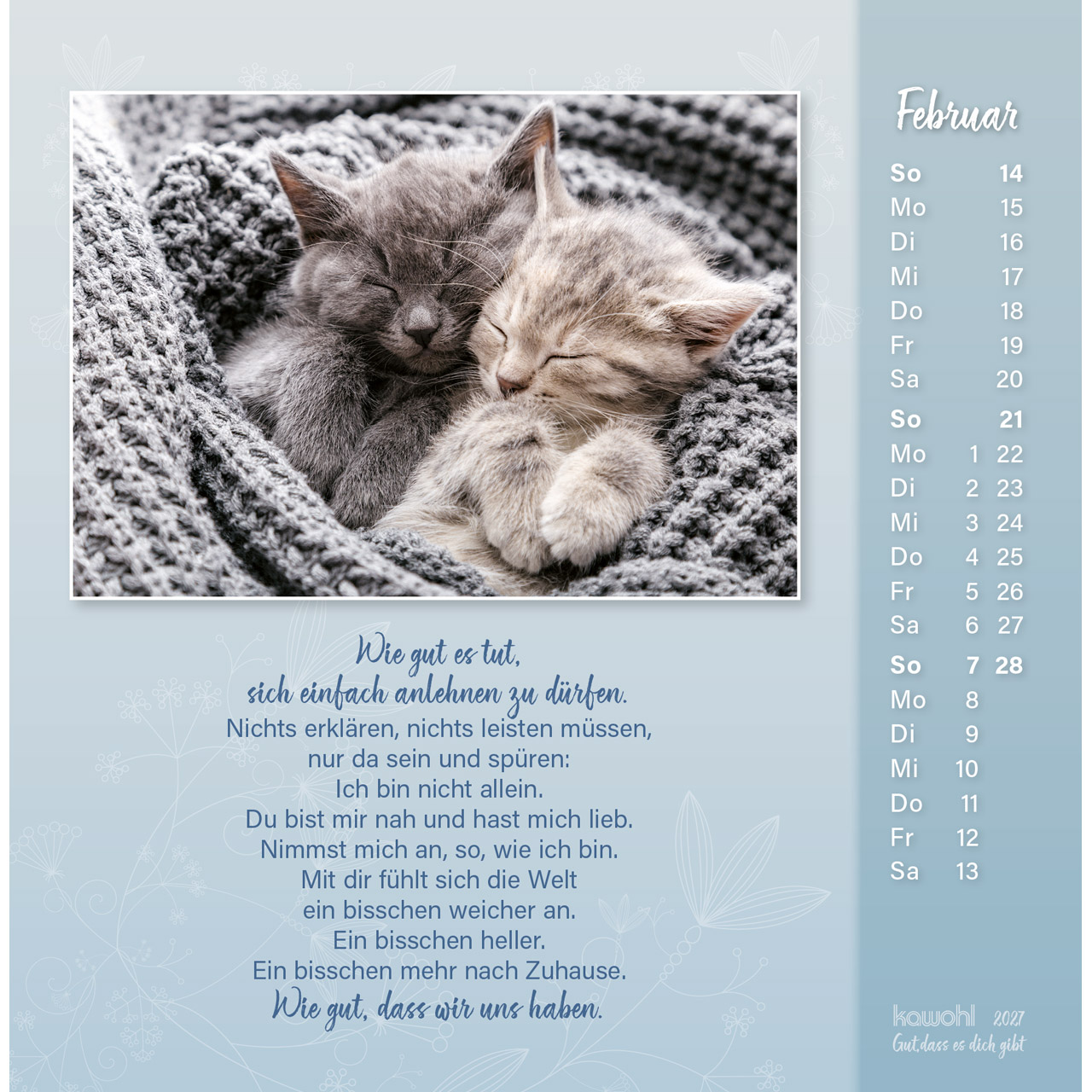 Postkartenkalender - Gut, dass es dich gibt 2027