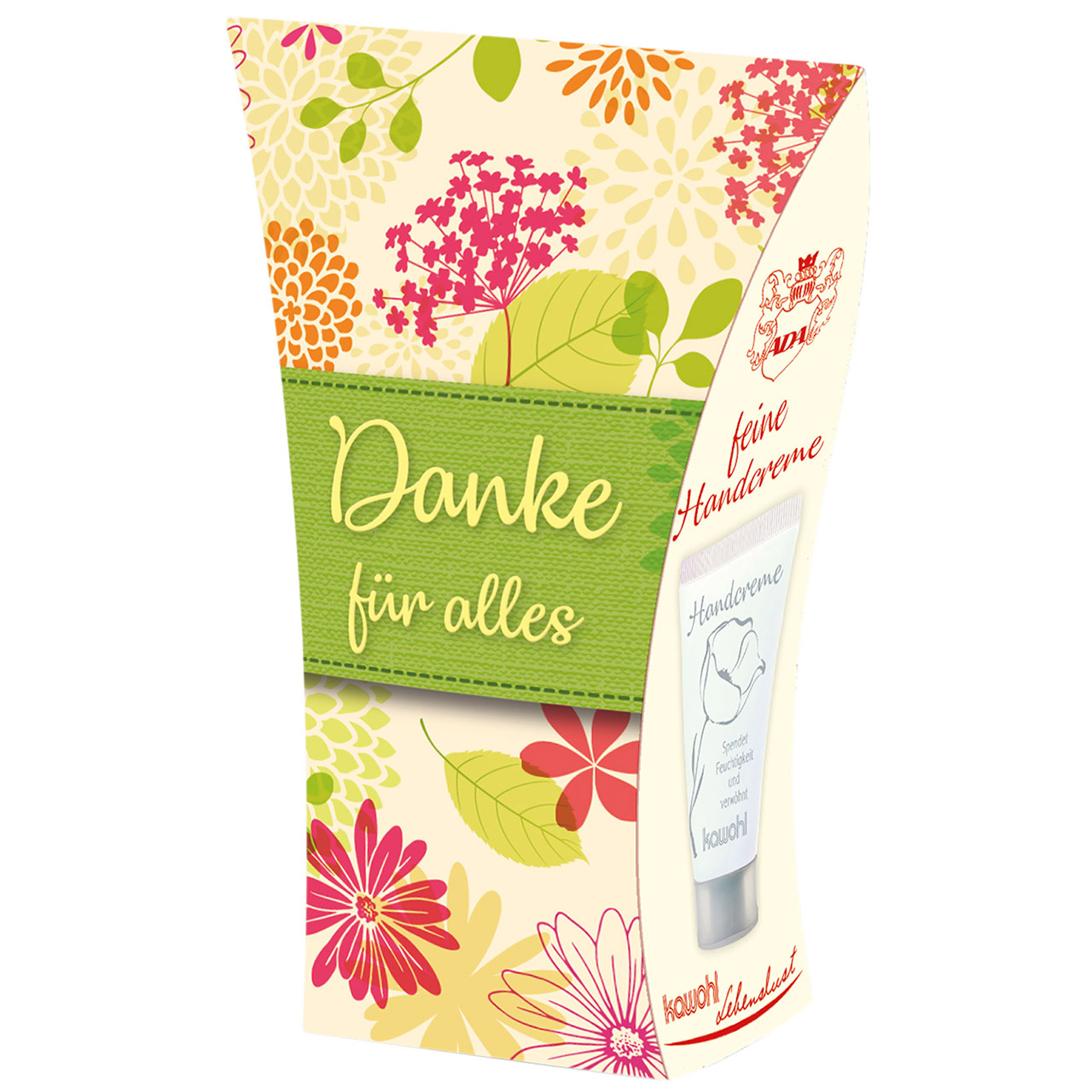 Danke für alles Handcreme - Danke für alles - Grafik bunte Blumen Band
