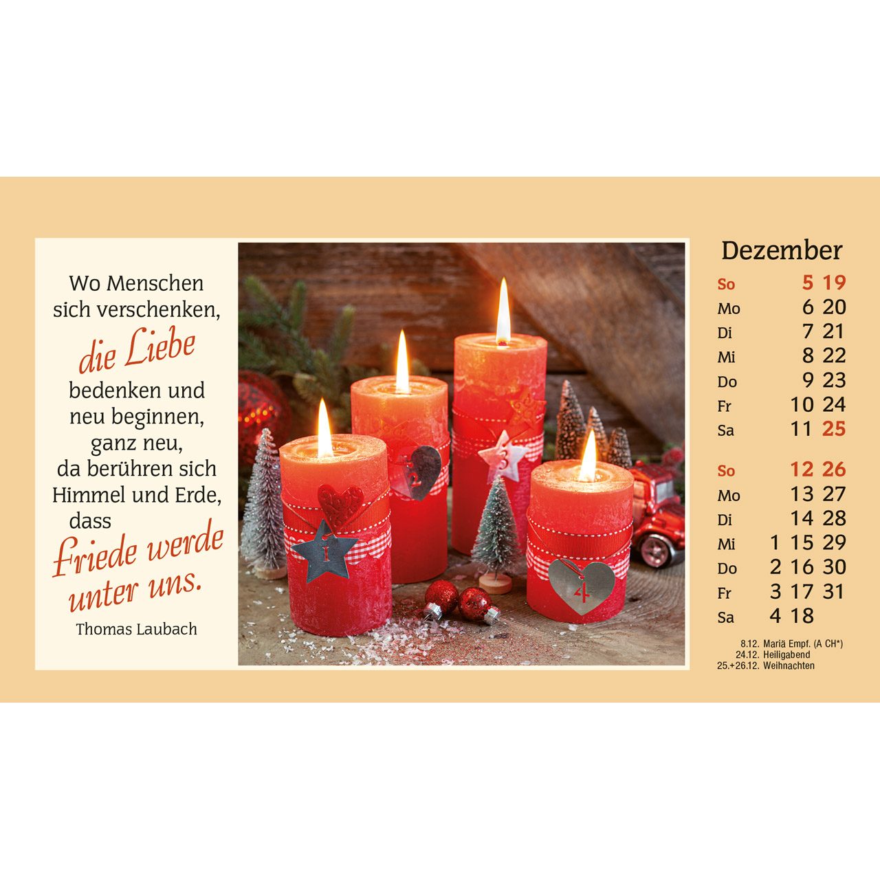 Aufstellkalender - Der kleine Begleiter 2027
