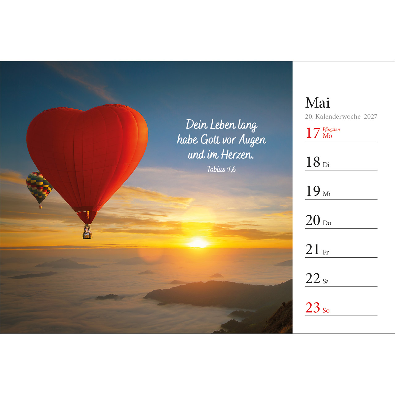 Aufstellkalender - In deine Hand stell ich den Tag 2027