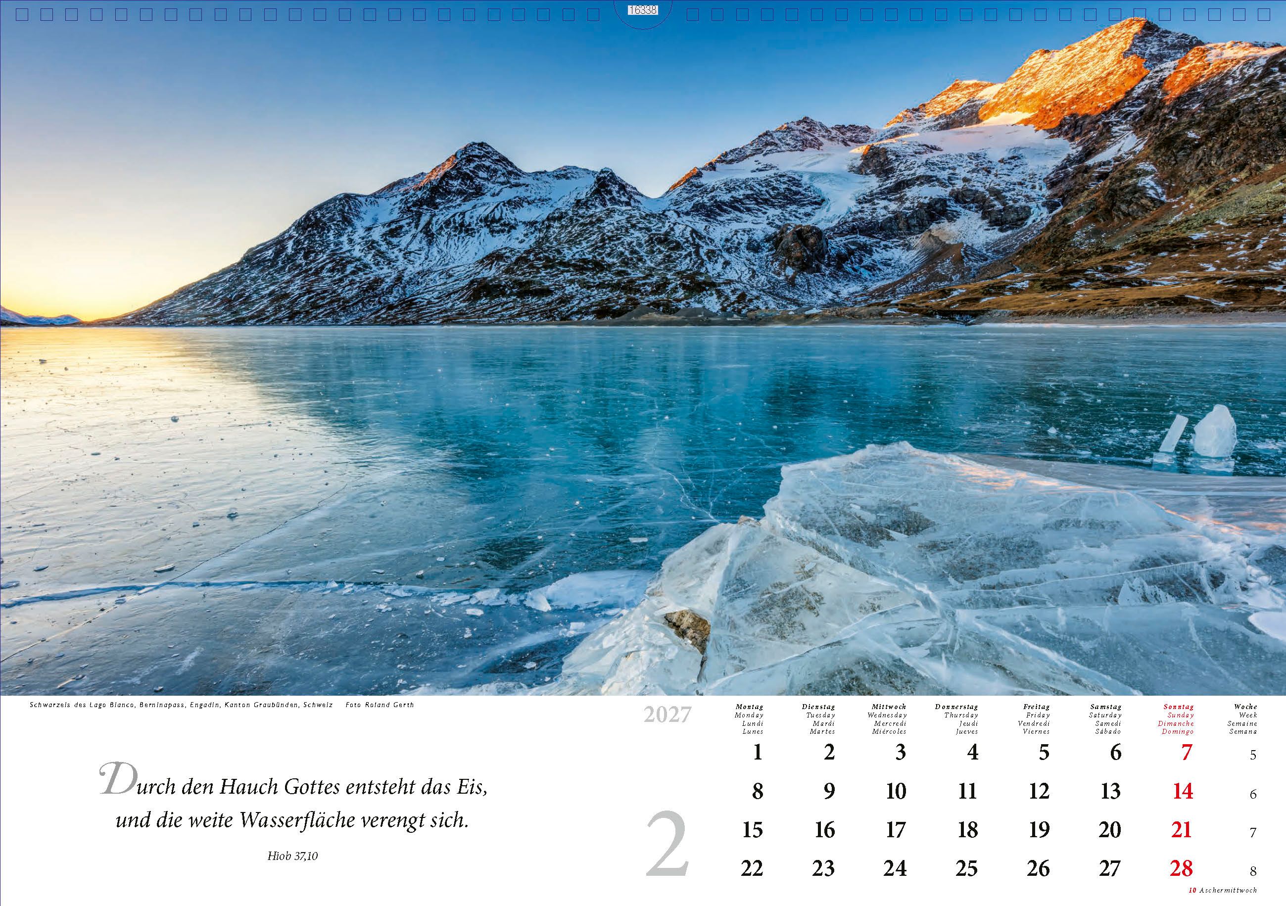 Wandkalender - Lobet, ihr Berge, den Herrn 2027