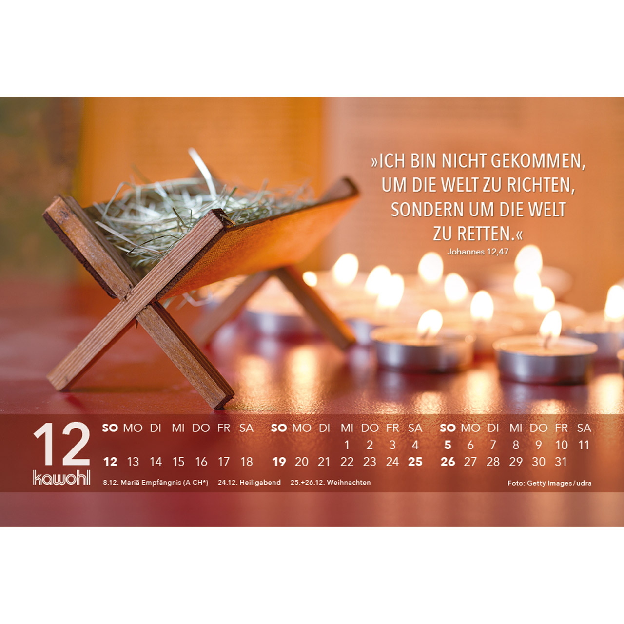 Aufstellkalender - Jesus Zitate 2027