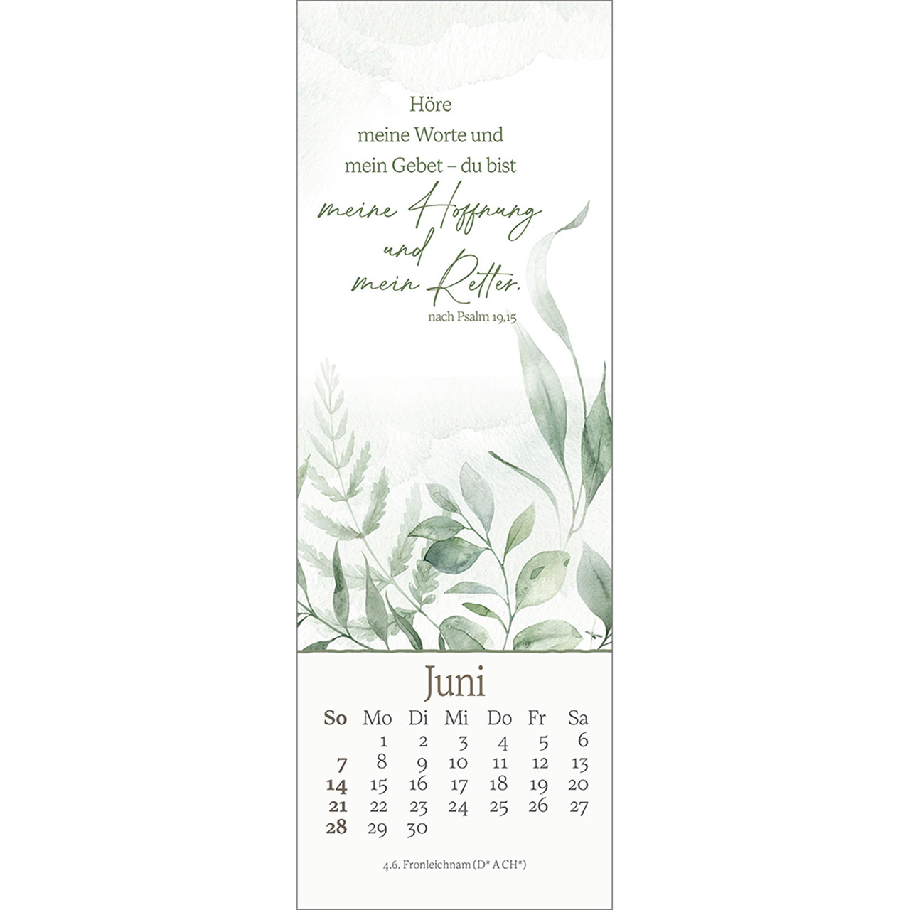 Lesezeichenkalender - Vor dich leg ich, was mich bewegt 2026
