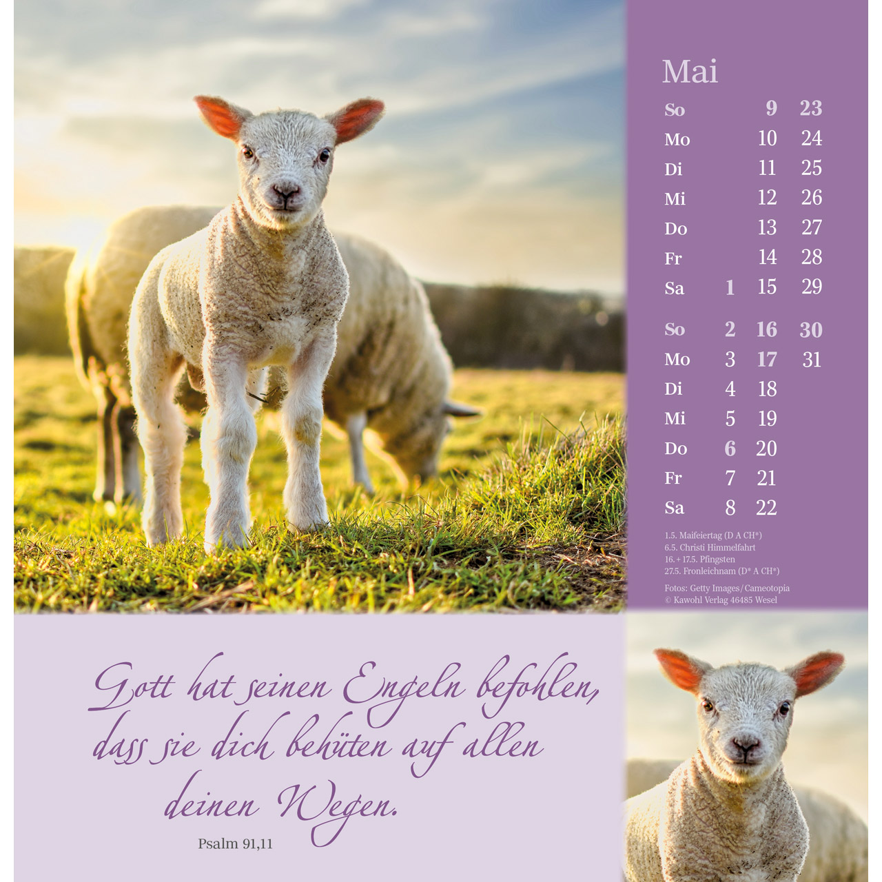 Wandkalender - Sei behütet auf allen Wegen 2027