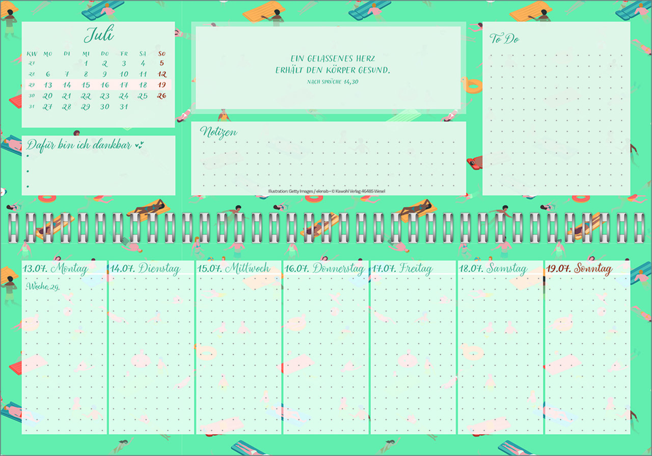 Tischkalender - Meine fröhlich-bunte Segenswoche 2026