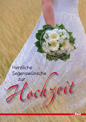 Herzliche Segenswünsche zur Hochzeit Faltkarte - Herzliche Segenswünsche zur Hochzeit - Braut Brautstrauß