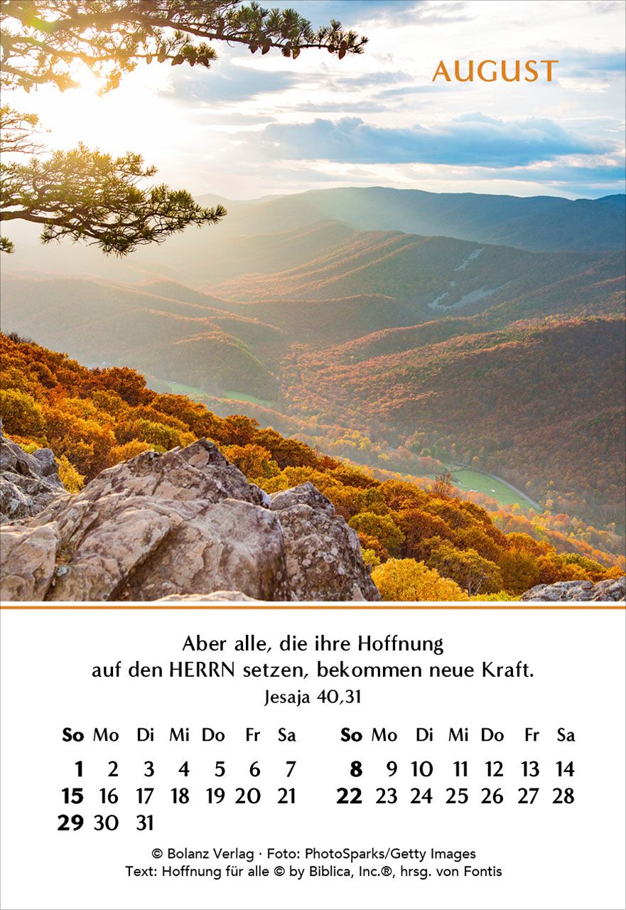 Aufstellkalender - Ein Jahr der Hoffnung 2027
