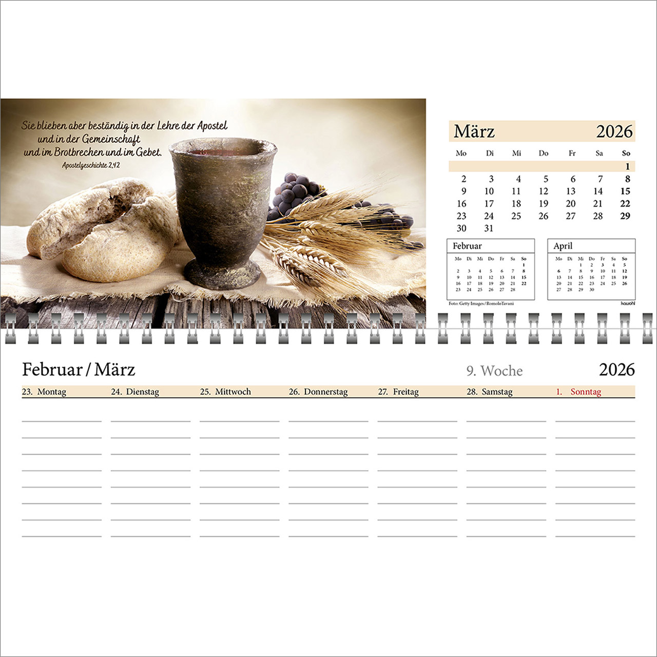 Tischkalender - In deine Hand leg ich den Tag 2026