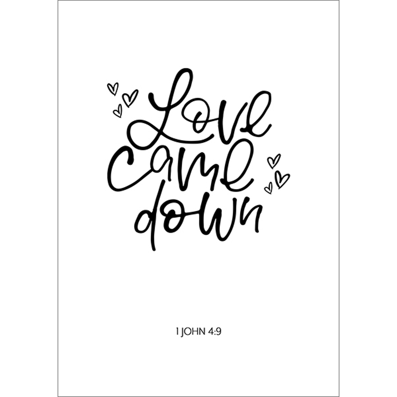 Postkarte - Postkarte 'Love came down'