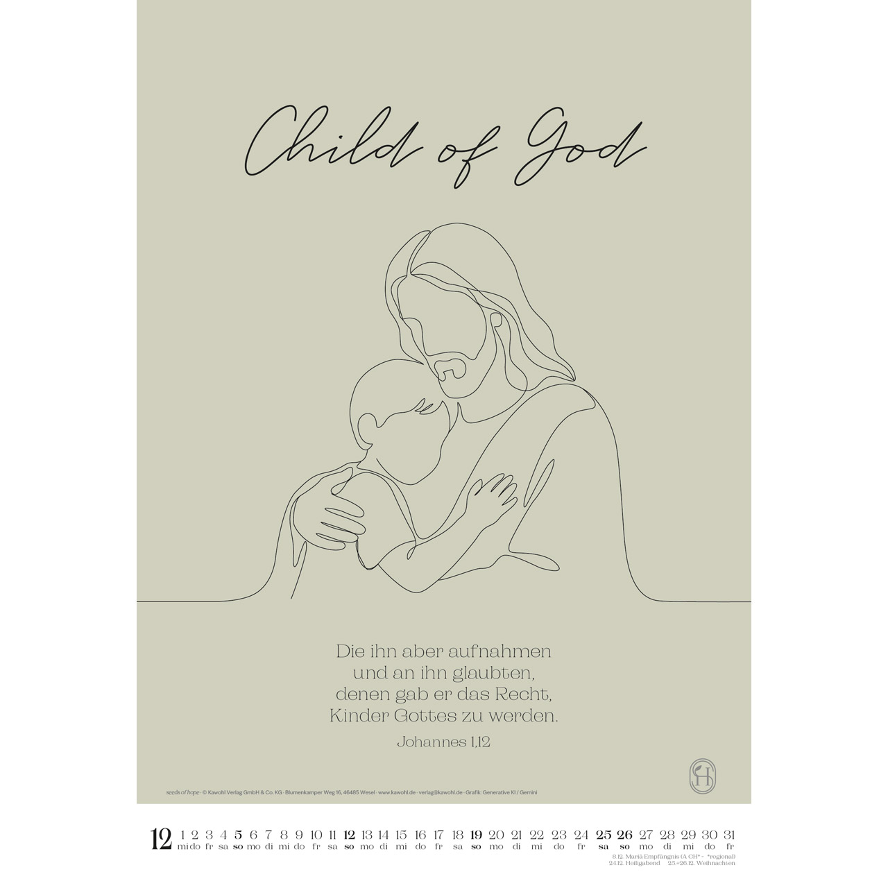 Wandkalender - Wonderfully created 2027