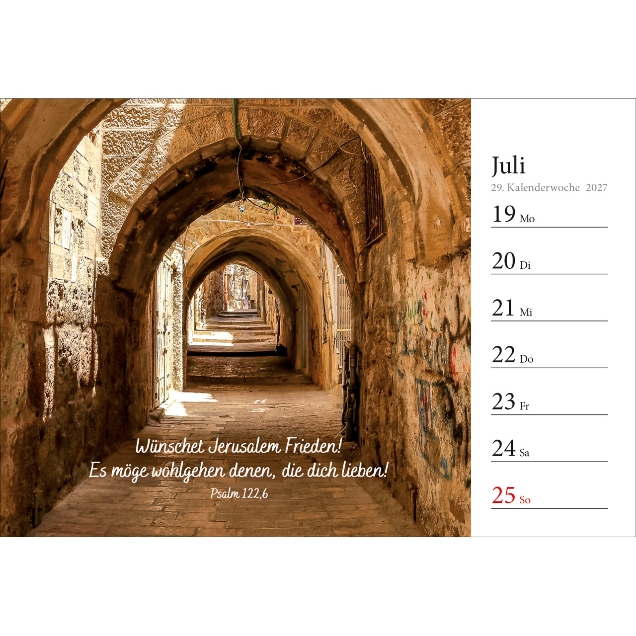 Aufstellkalender - In deine Hand stell ich den Tag 2027