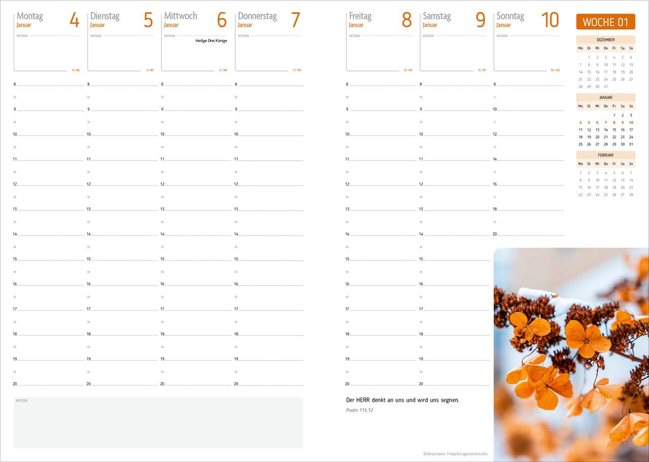 Terminkalender - Agenda - Für jeden Tag 2027