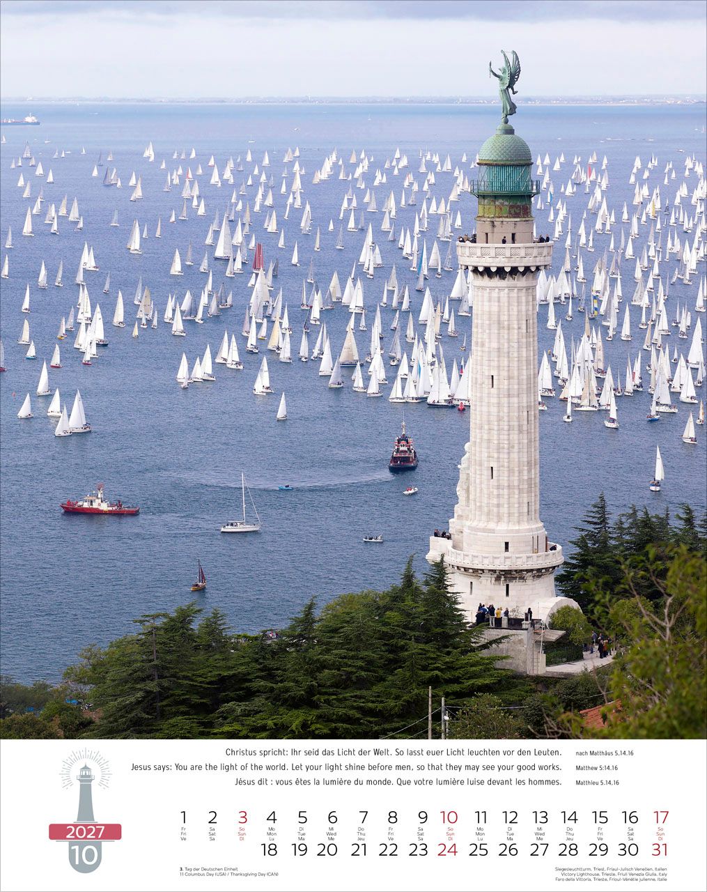 Wandkalender - Leuchttürme - Lighthouses - Phares 2027