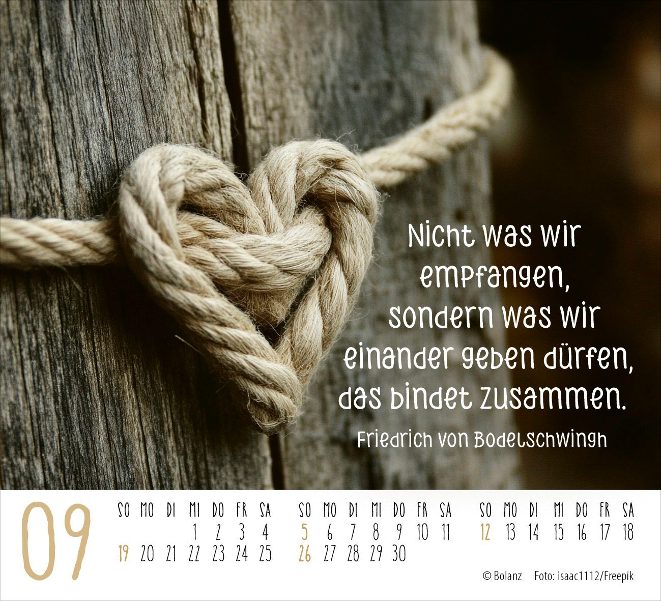 Aufstellkalender - Danke 2027 Minikalender