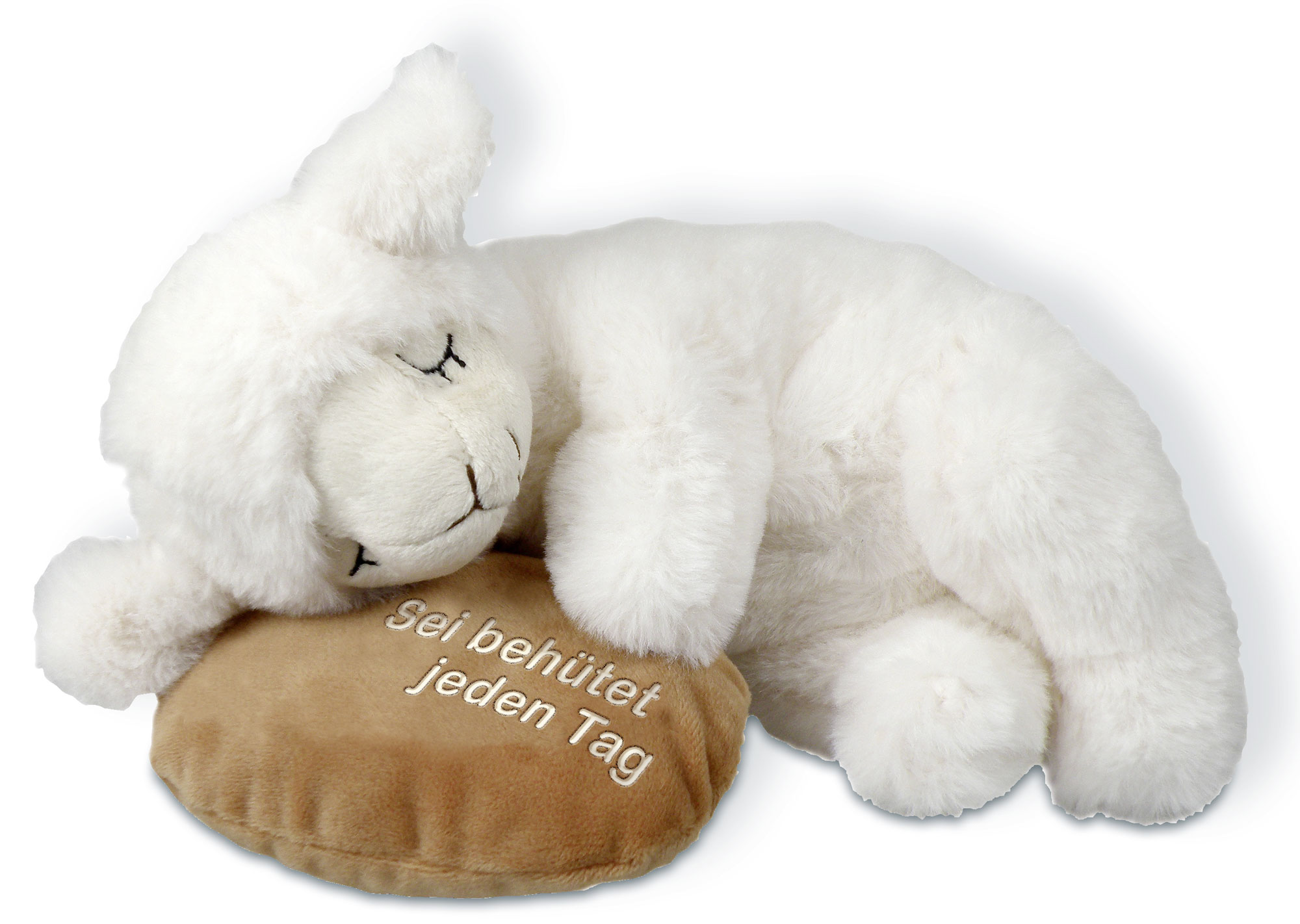 Dekoration - Schaf 'Lotta' schlafend auf Kissen