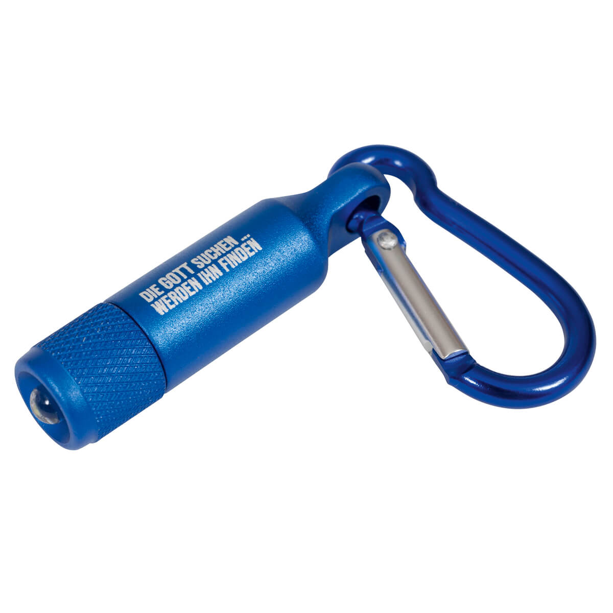 Taschenlampe - Mini-Taschenlampe mit Karabinder - blau - Taschenlampe Karabiner Blau