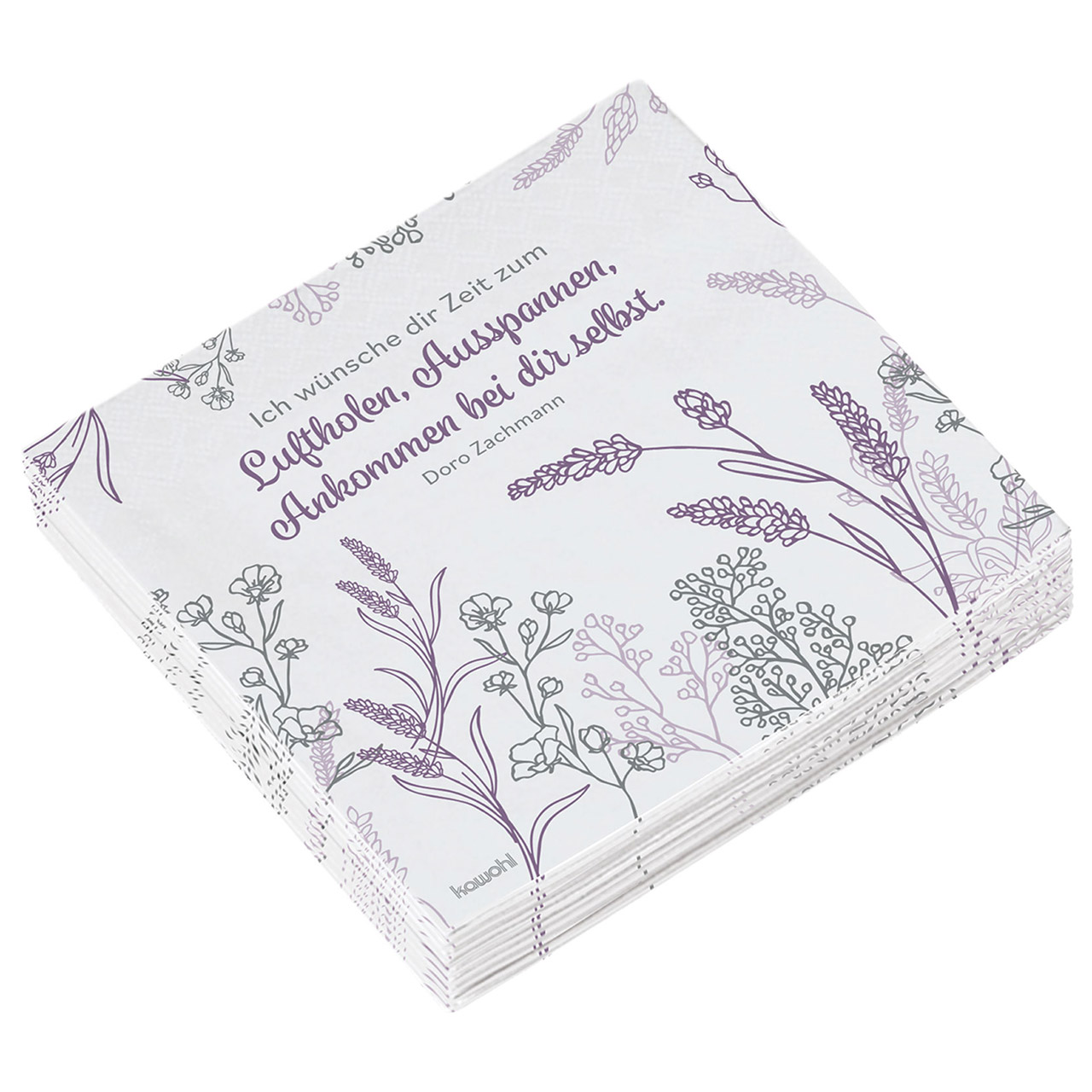 Servietten: Eine kleine Auszeit Servietten - Servietten: Eine kleine Auszeit - Lavendel Blumen Grafik