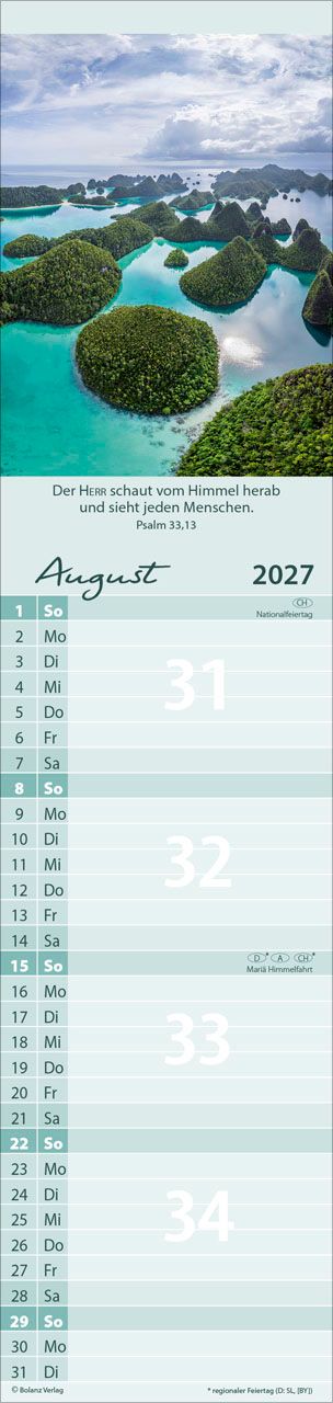 Terminkalender - Für alle 2027 Streifenterminkalender