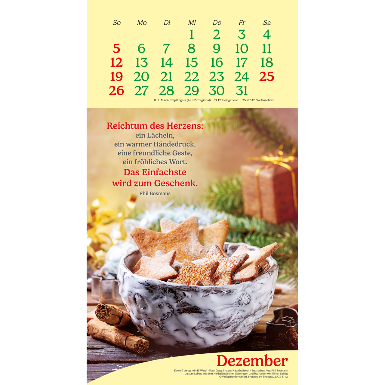 Wandkalender - Vitamine fürs Herz 2027