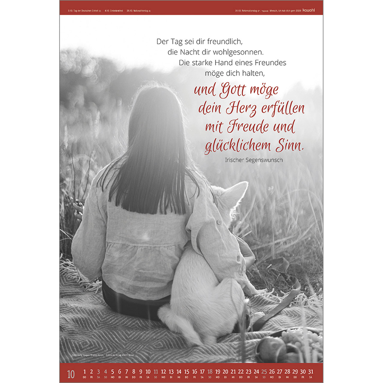 Wandkalender - Mensch ich hab dich gern 2026