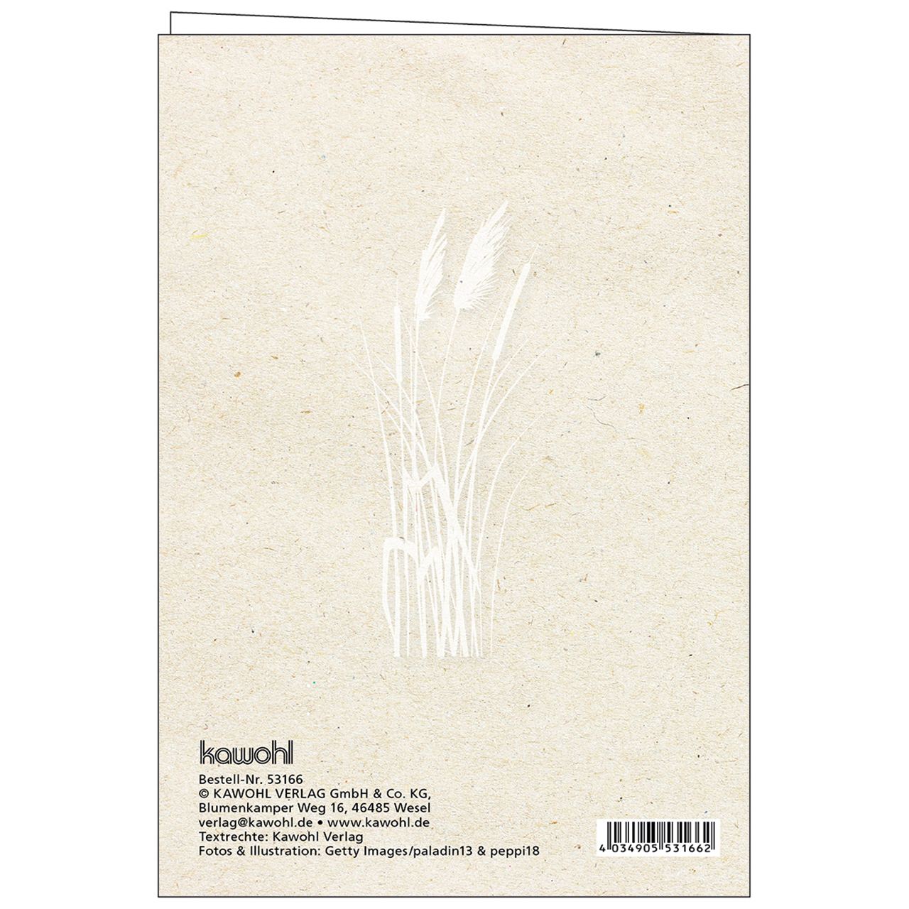 Faltkarte - In stiller Trauer - Steg Boot Meer Sonne Vögel Möven Berge