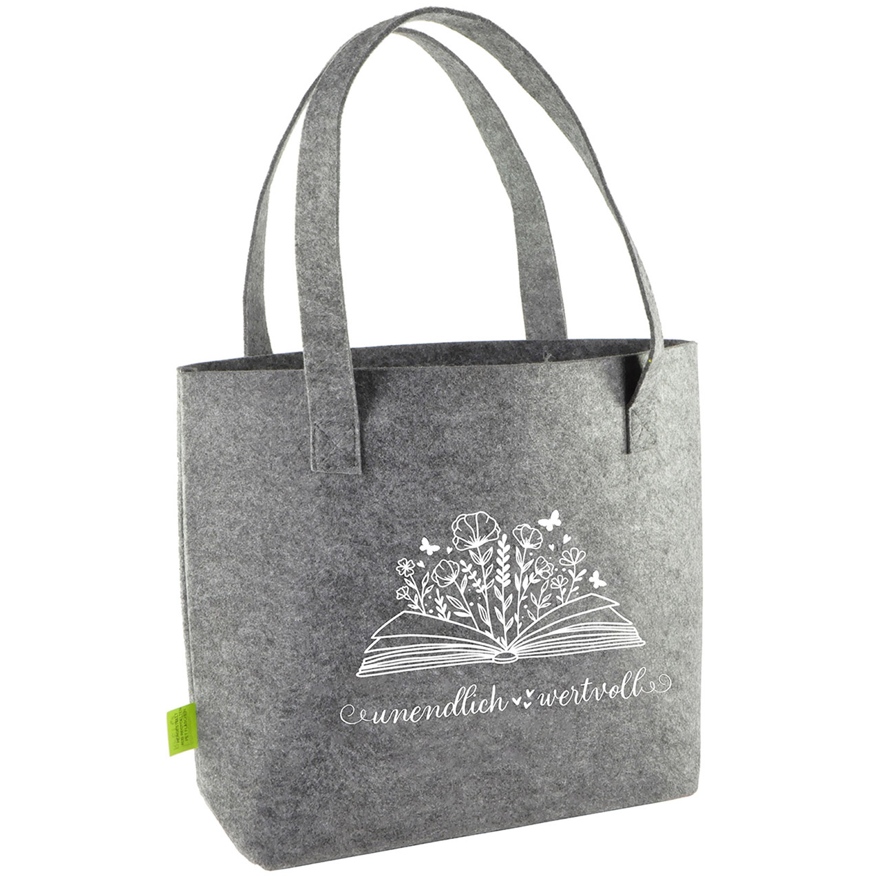 unendlich wertvoll Tasche - unendlich wertvoll - Blumen Schmetterling Buch Grafik
