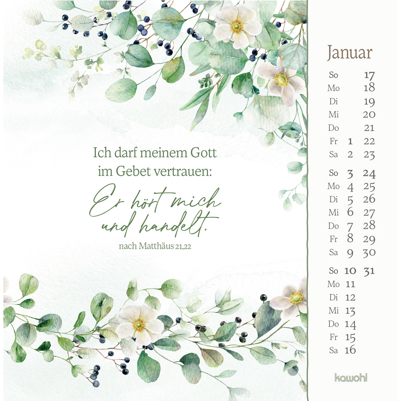 Postkartenkalender - Vor dich bring ich, was mich bewegt 2027