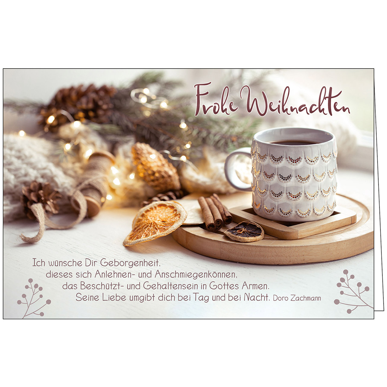 Frohe Weihnachten - Ich wünsche Dir Geborgenheit