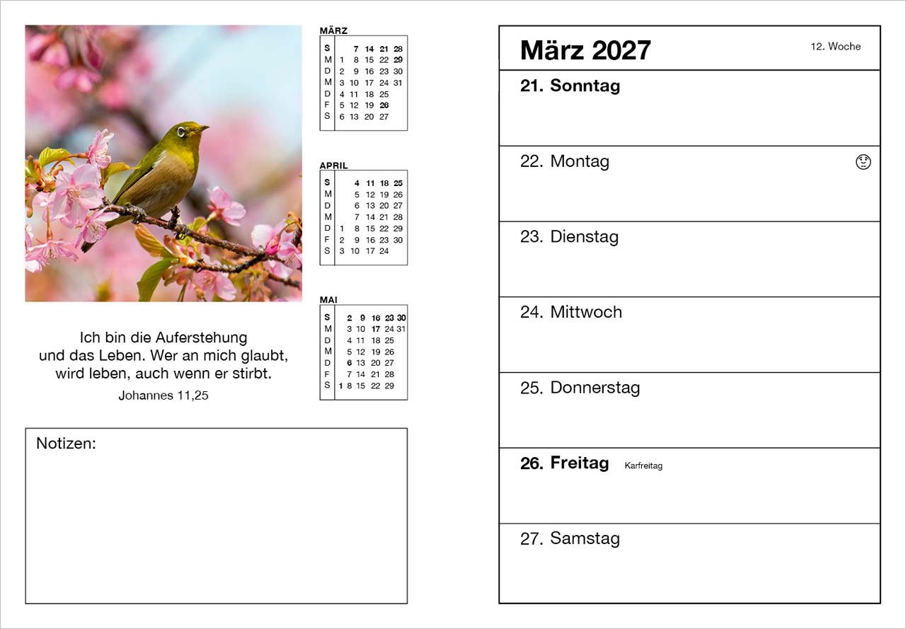 Terminkalender - Farbfoto Agenda 2027
