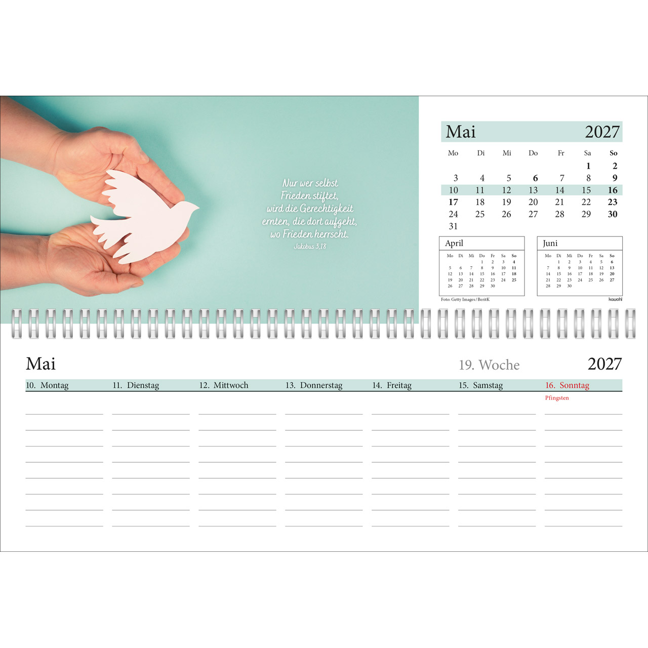 Tischkalender - In deine Hand leg ich den Tag 2027