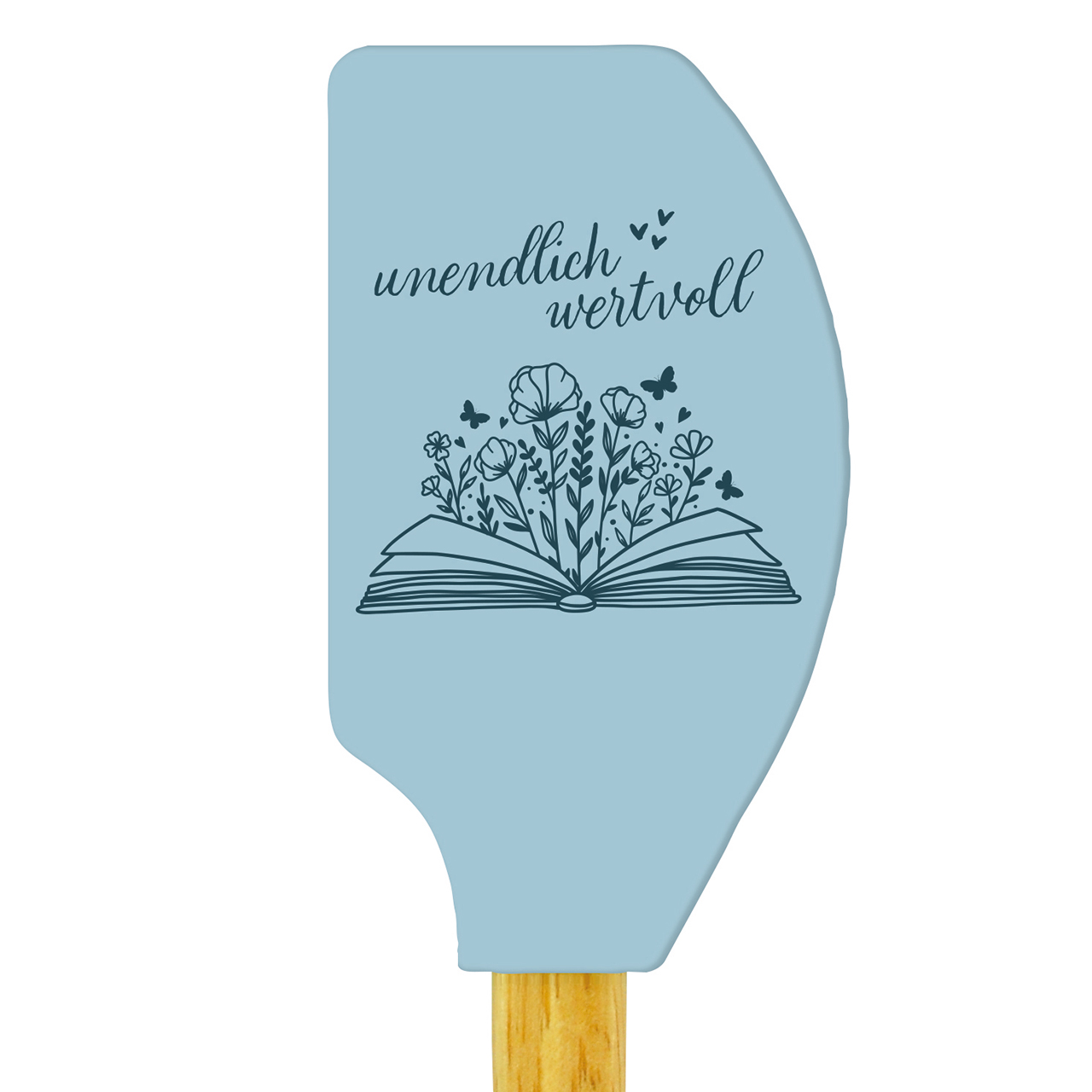 Teigschaber - unendlich wertvoll - Buch Blumen Herzen
