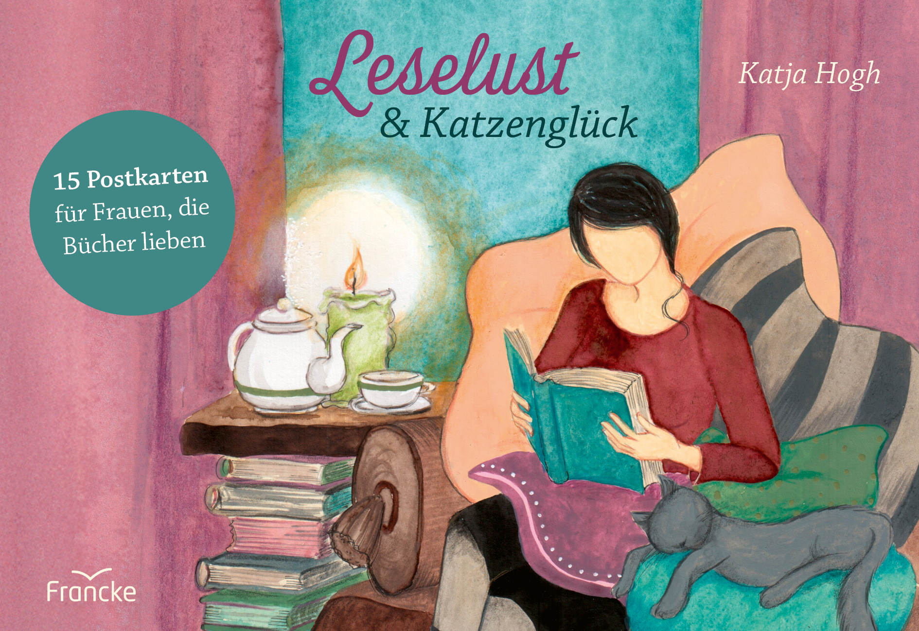 Postkarten-Buch - Leselust & Katzenglück