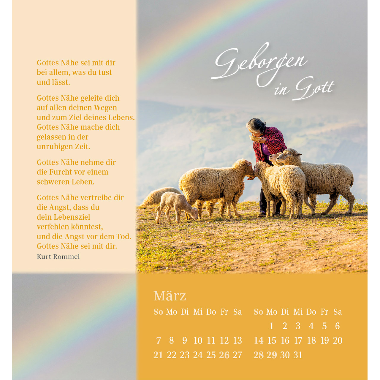 Aufstellkalender - Sei behütet und geborgen 2027