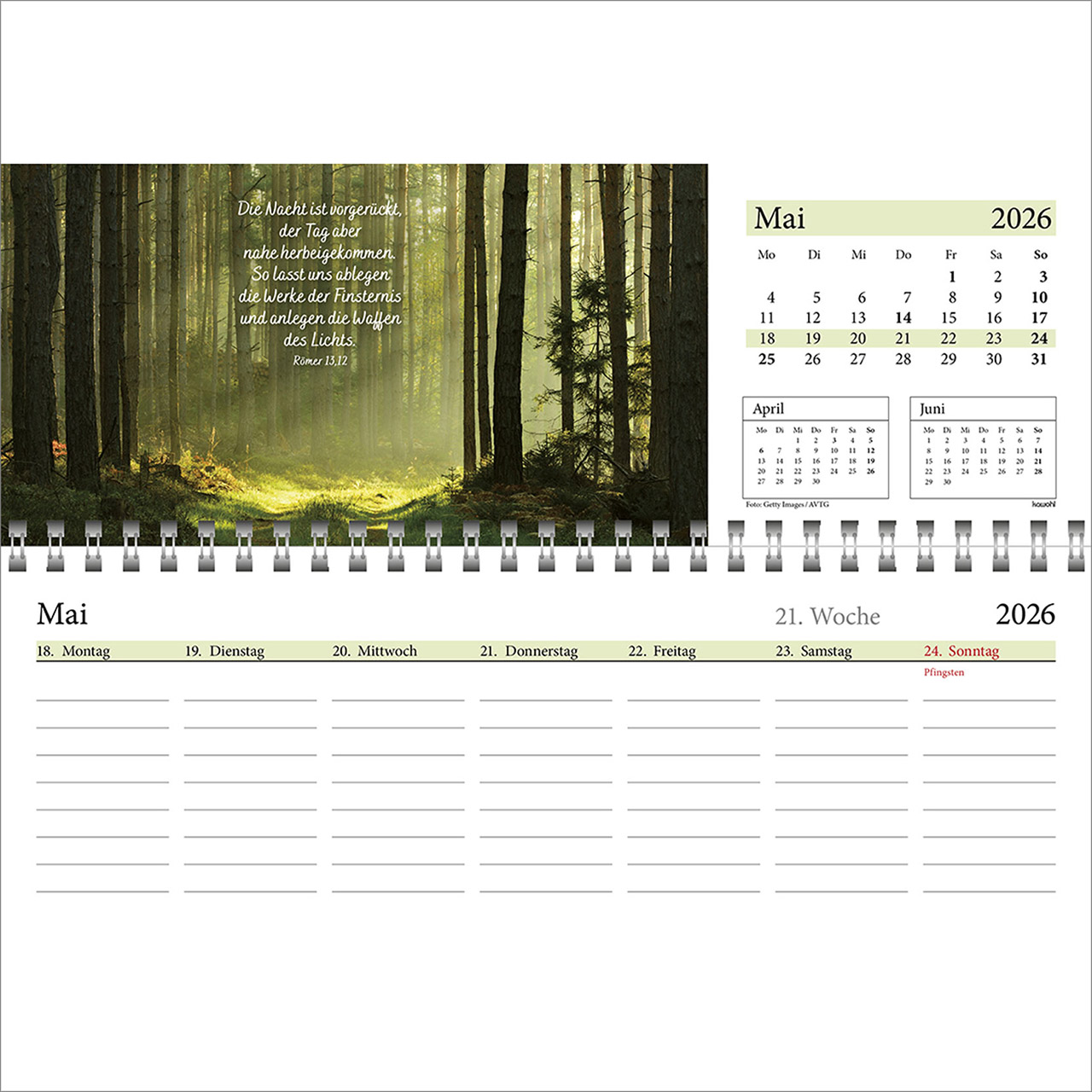Tischkalender - In deine Hand leg ich den Tag 2026