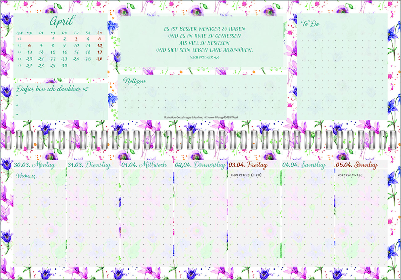 Tischkalender - Meine fröhlich-bunte Segenswoche 2026