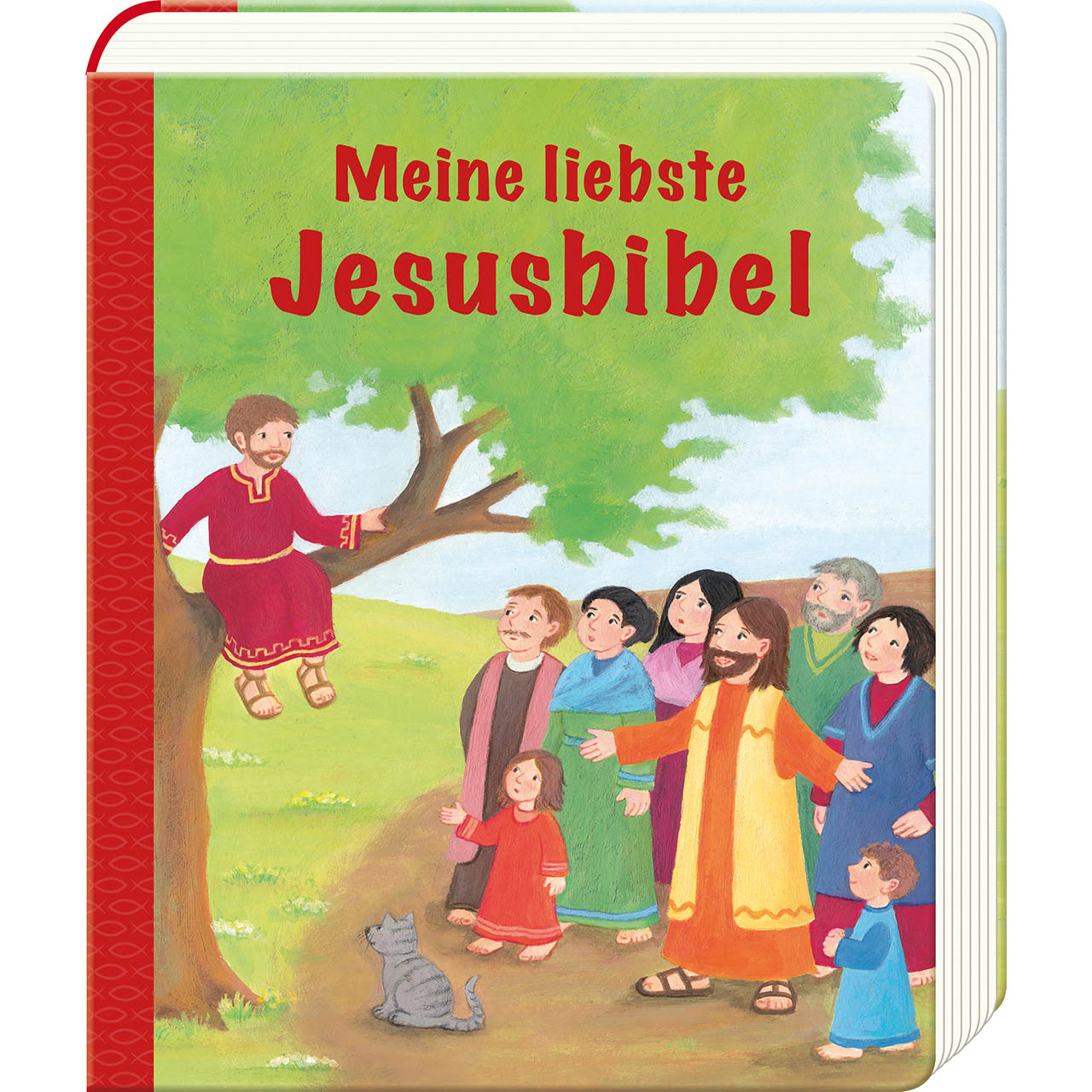 Kinderbibel - Meine liebste Jesusbibel - Baum Menschen Kinder Katze