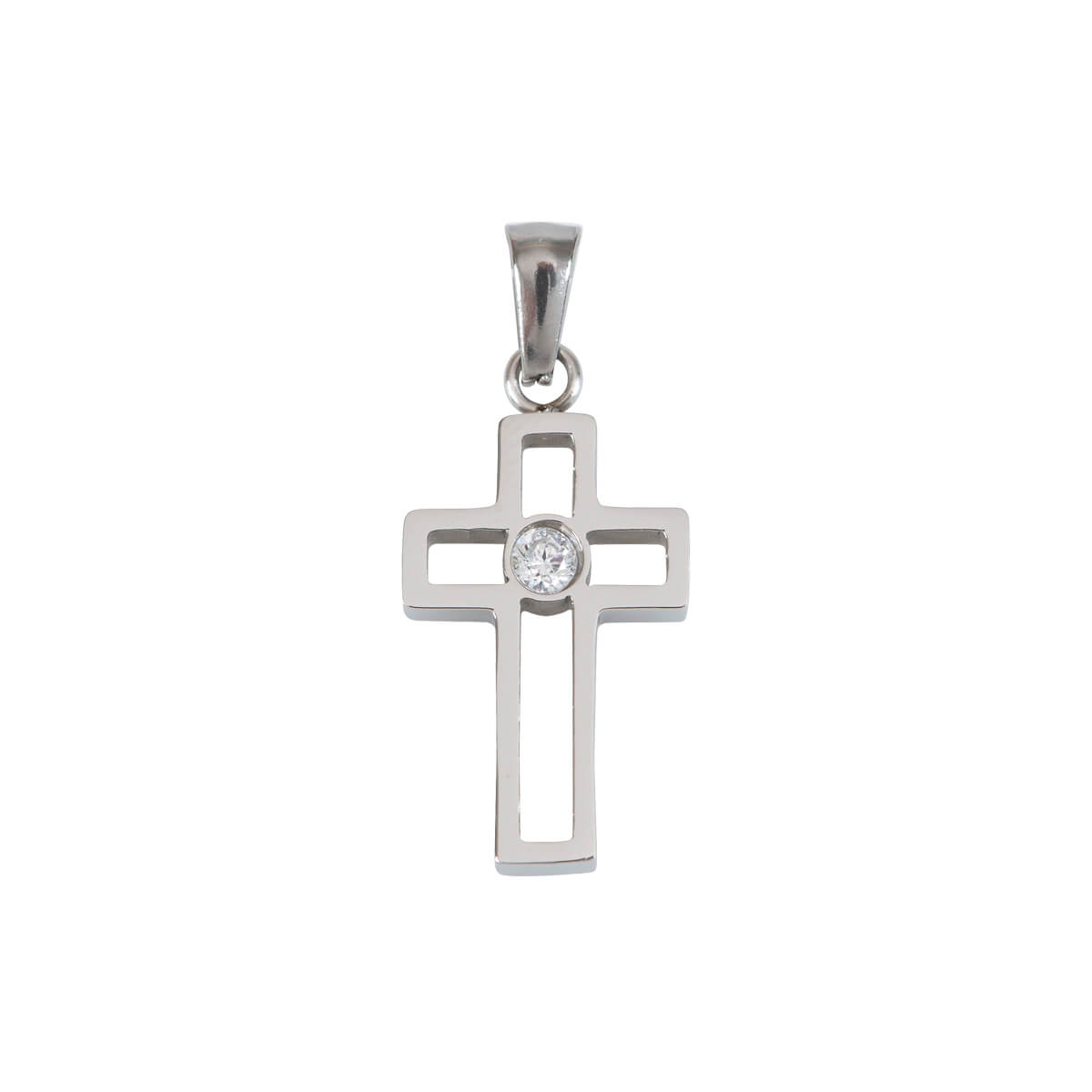 Anhaenger 'Kreuz' (Edelstahl)