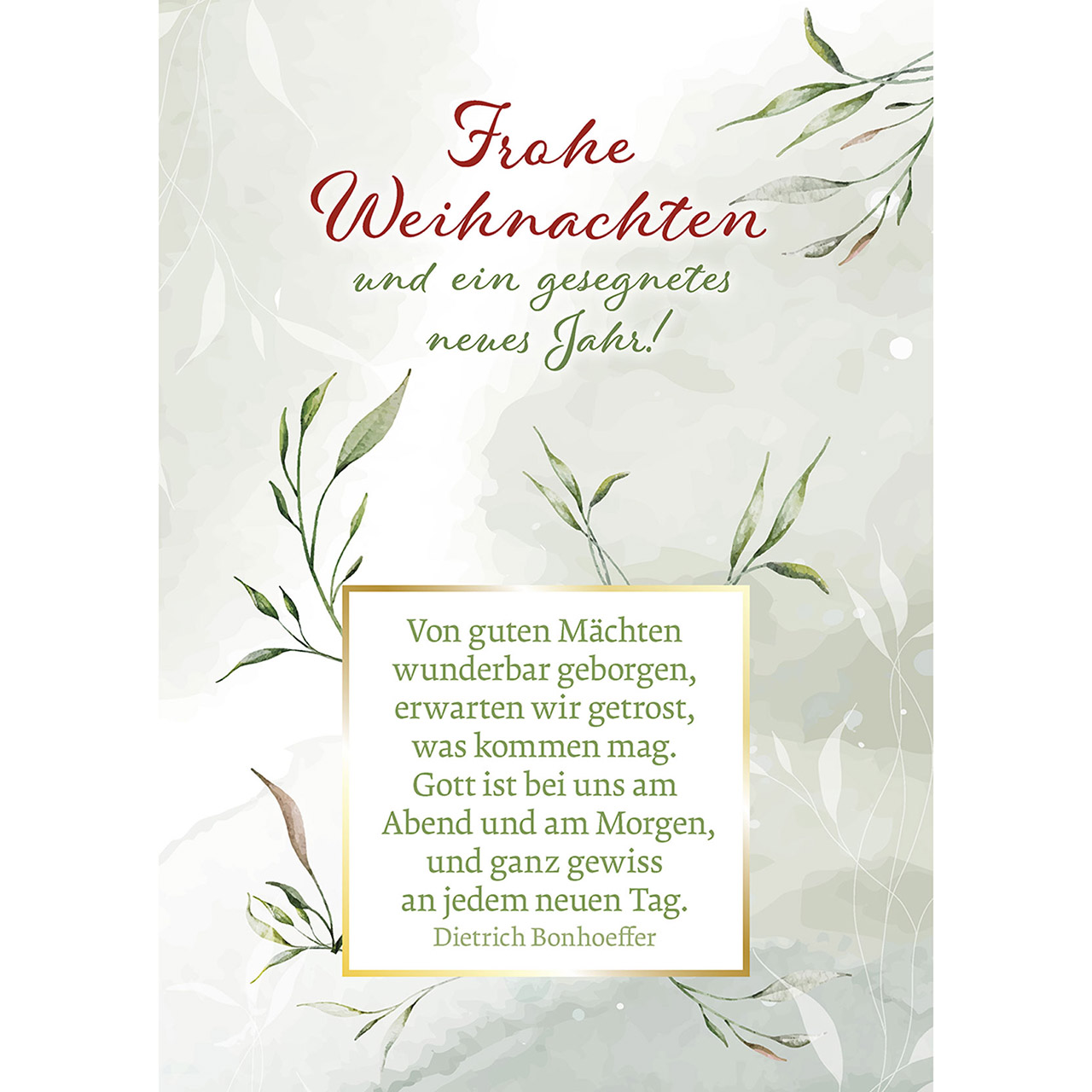 Frohe Weihnachten und ein gesegnetes neues Jahr!