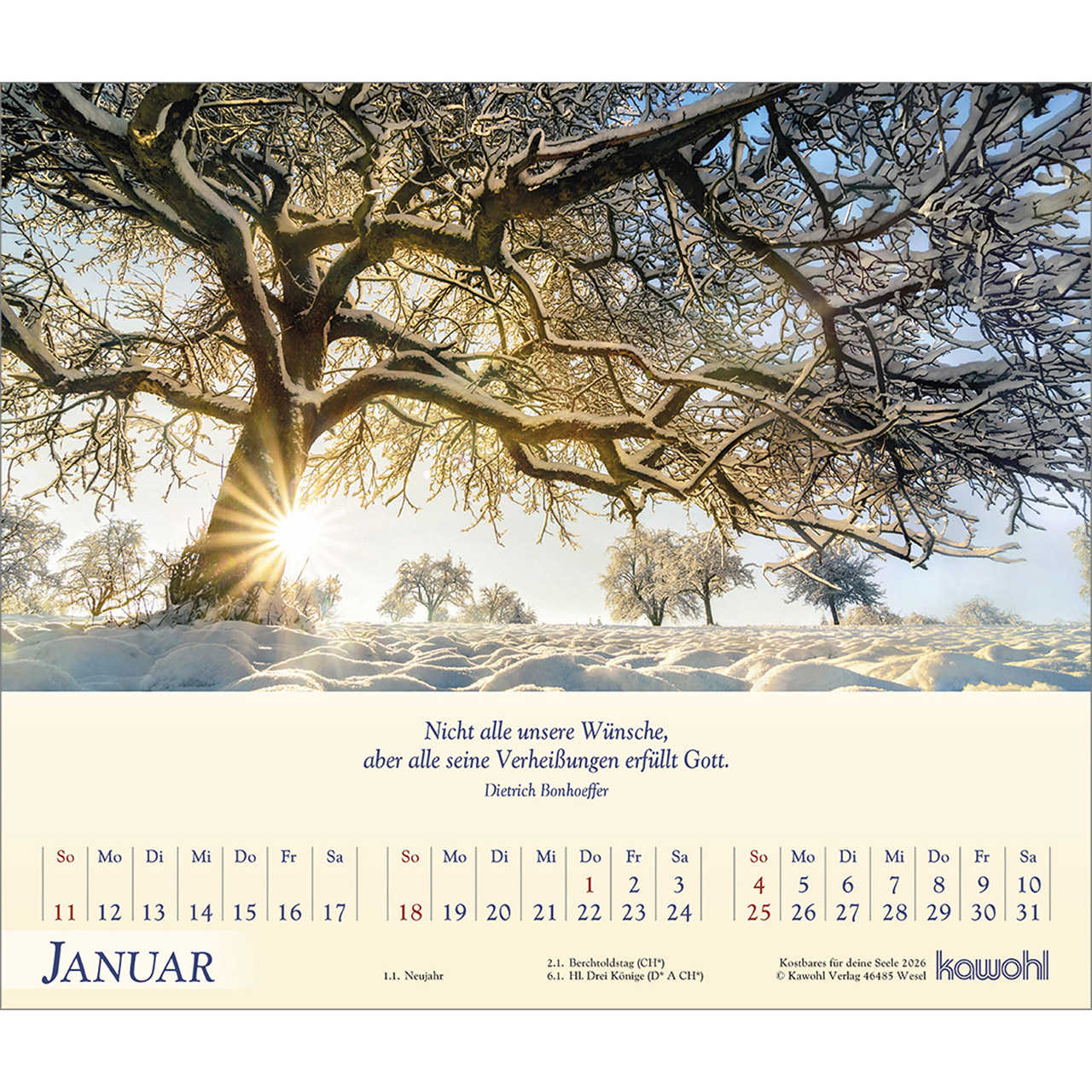 Postkartenkalender - Kostbares für deine Seele 2026